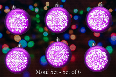 Motif Ornaments - Set of 6