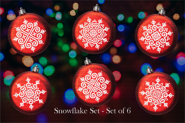 Snowflake Ornaments - Set of 6
