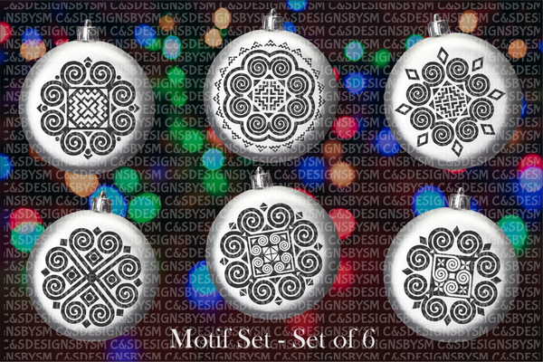 Motif Ornaments - Set of 6