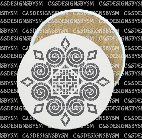 Hmong Design Coasters - Sandstone, set of 4