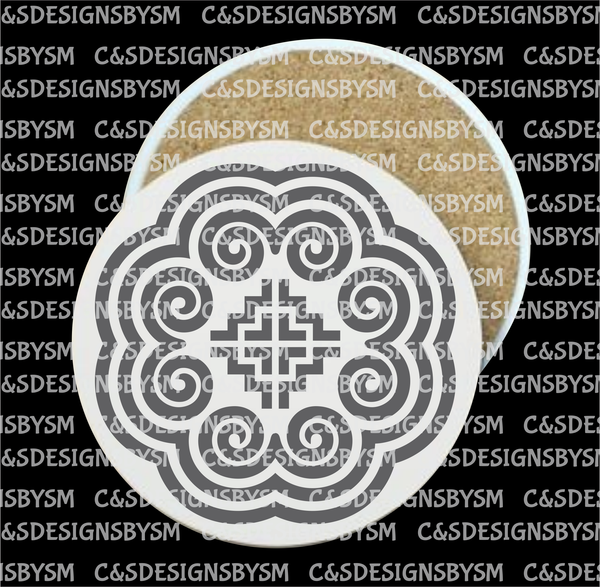 Hmong Design Coasters - Sandstone, set of 4