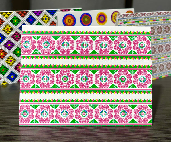 Hmong Inspired Blank Note Cards Set 1