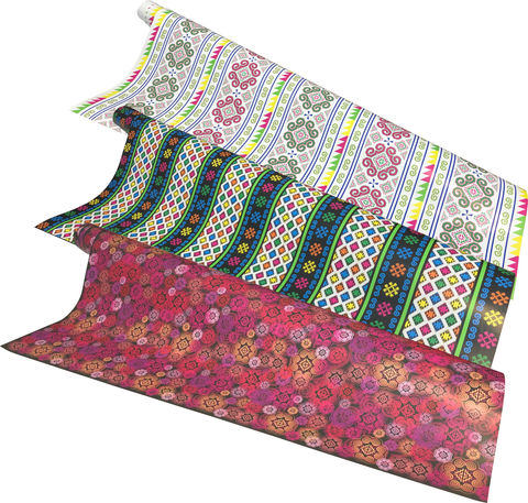 Specialty Hmong Inspired Wrapping Paper - Set of 3 Full 39"x60" Rolls