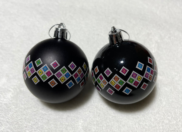 Black Hmong Inspired Ornaments - Set of 4