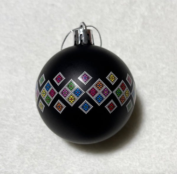 Black Hmong Inspired Ornaments - Set of 4
